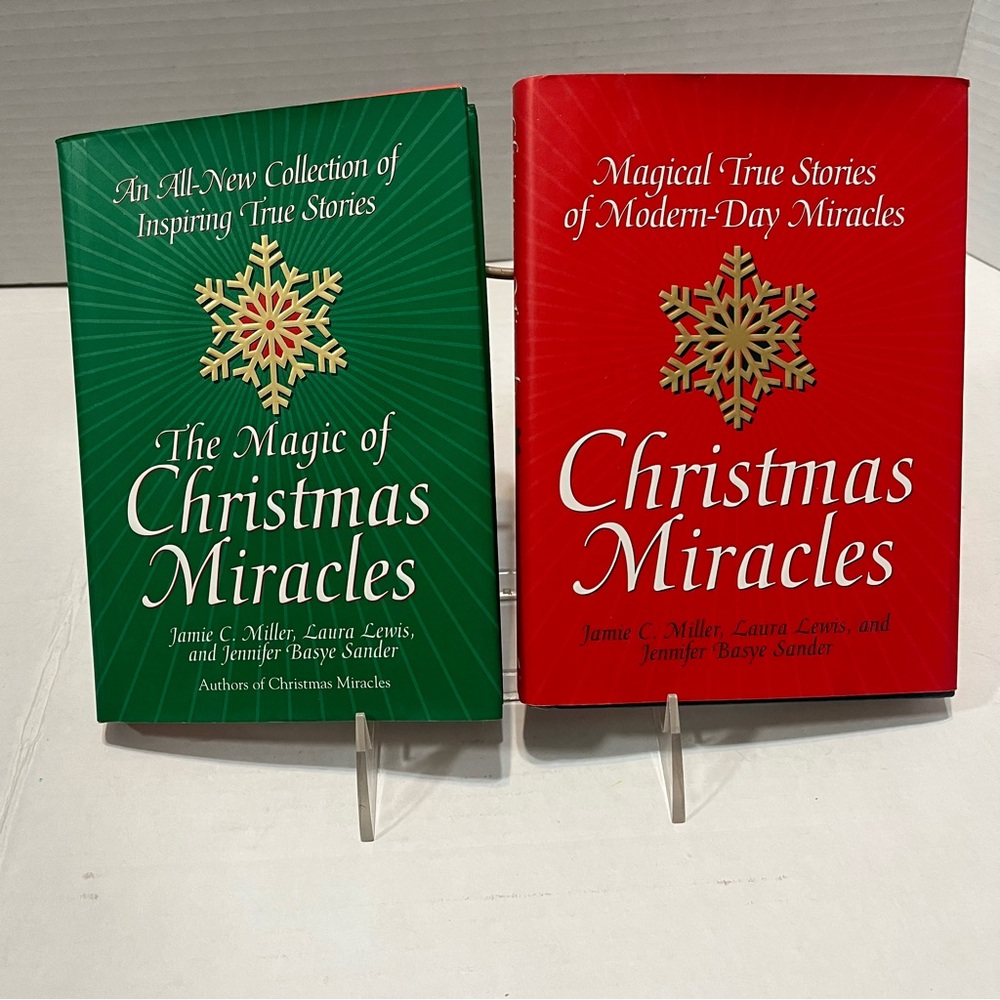 Set of 2 Christmas Miracles Hardcover Books.